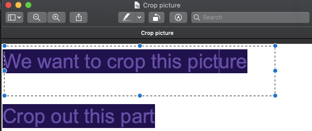 how to crop photo for eras- mac